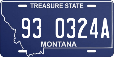 MT license plate 930324A