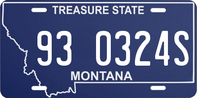 MT license plate 930324S