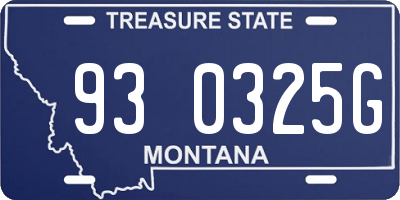 MT license plate 930325G