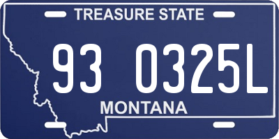 MT license plate 930325L