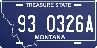 MT license plate 930326A