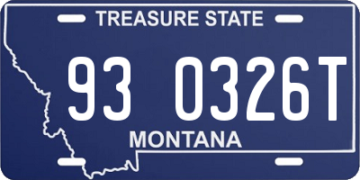 MT license plate 930326T