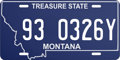 MT license plate 930326Y
