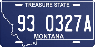 MT license plate 930327A