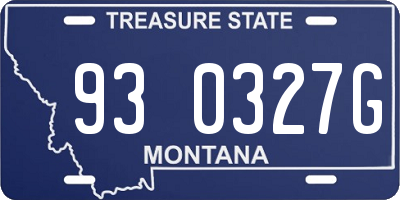 MT license plate 930327G