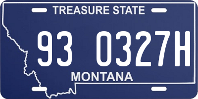 MT license plate 930327H