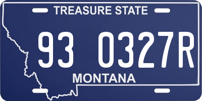 MT license plate 930327R