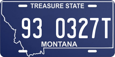 MT license plate 930327T