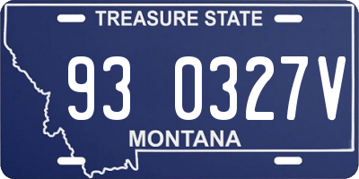 MT license plate 930327V