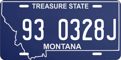 MT license plate 930328J