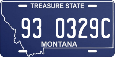 MT license plate 930329C
