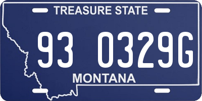 MT license plate 930329G