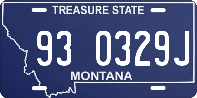 MT license plate 930329J