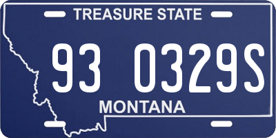 MT license plate 930329S