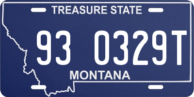MT license plate 930329T