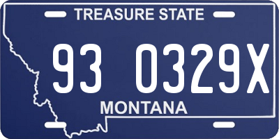 MT license plate 930329X