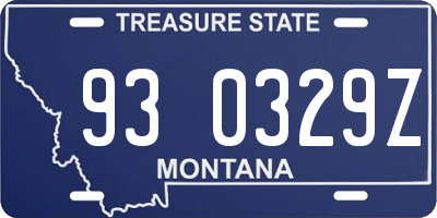 MT license plate 930329Z