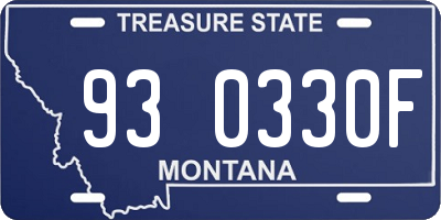MT license plate 930330F