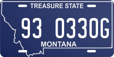 MT license plate 930330G