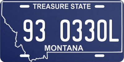 MT license plate 930330L