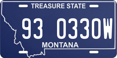 MT license plate 930330W