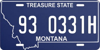 MT license plate 930331H