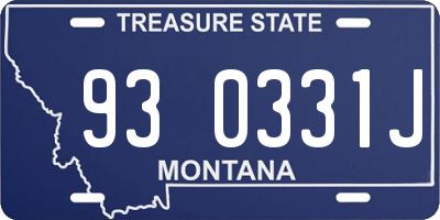 MT license plate 930331J