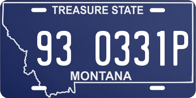 MT license plate 930331P
