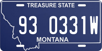 MT license plate 930331W