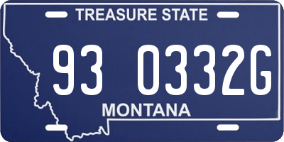 MT license plate 930332G