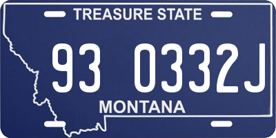 MT license plate 930332J