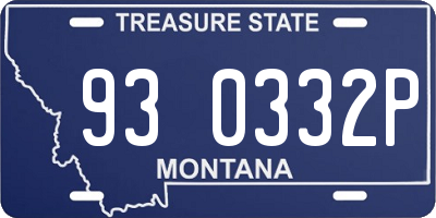 MT license plate 930332P