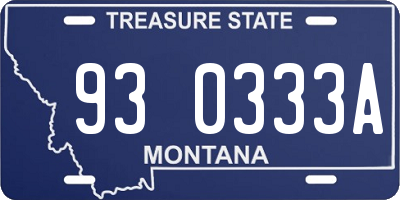 MT license plate 930333A