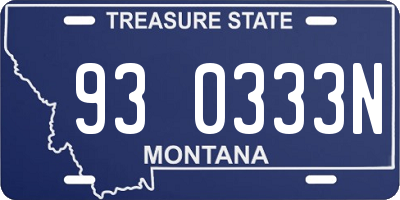 MT license plate 930333N