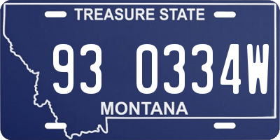 MT license plate 930334W