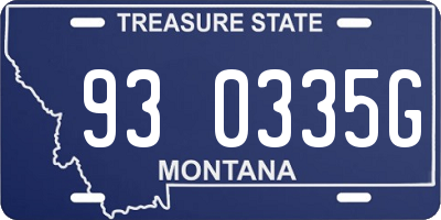 MT license plate 930335G