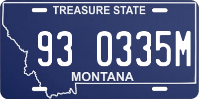 MT license plate 930335M