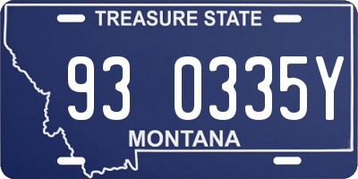 MT license plate 930335Y