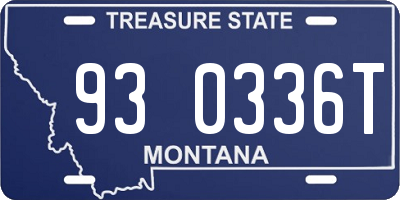 MT license plate 930336T