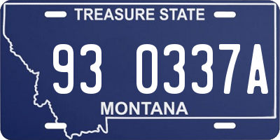 MT license plate 930337A