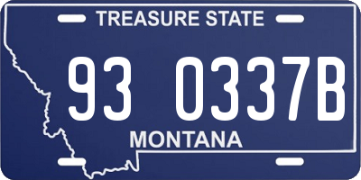 MT license plate 930337B