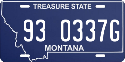 MT license plate 930337G