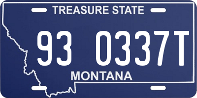 MT license plate 930337T