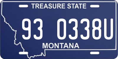 MT license plate 930338U