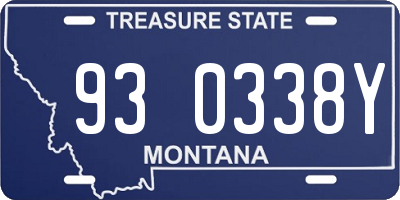 MT license plate 930338Y