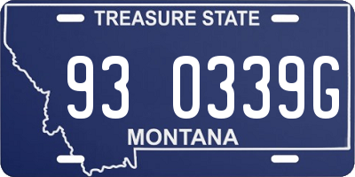 MT license plate 930339G