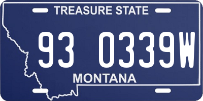MT license plate 930339W