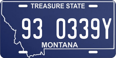 MT license plate 930339Y
