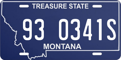 MT license plate 930341S