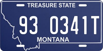 MT license plate 930341T